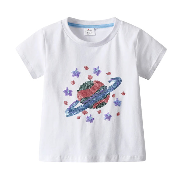 Girls Planet Sequins Cotton T-Shirt - photo 5