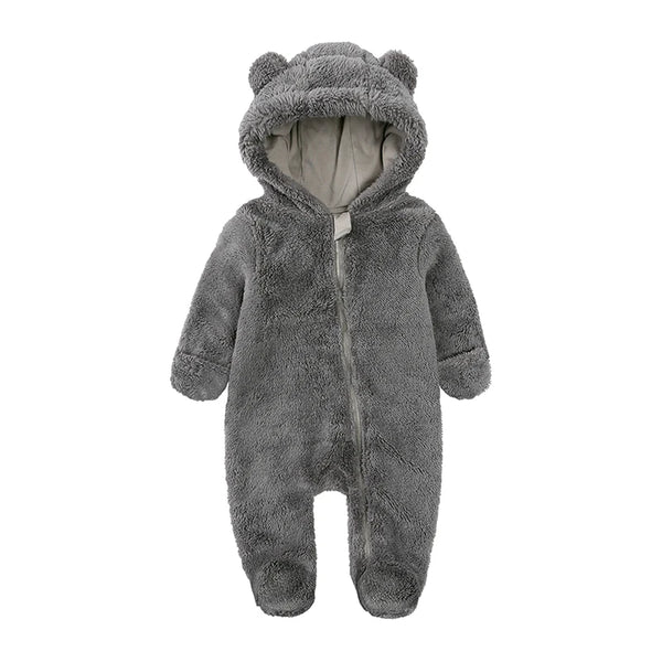 Fleece Hooded Bear Romper - Kindle Kids ABC