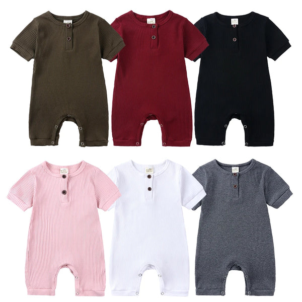 Baby Cotton Short-Sleeve Romper - Kindle Kids ABC
