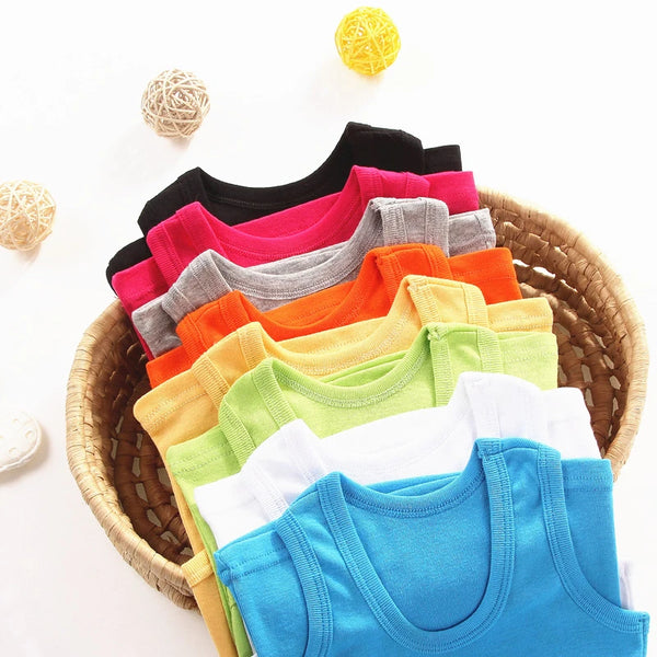 Kids cotton tank top sleeveless