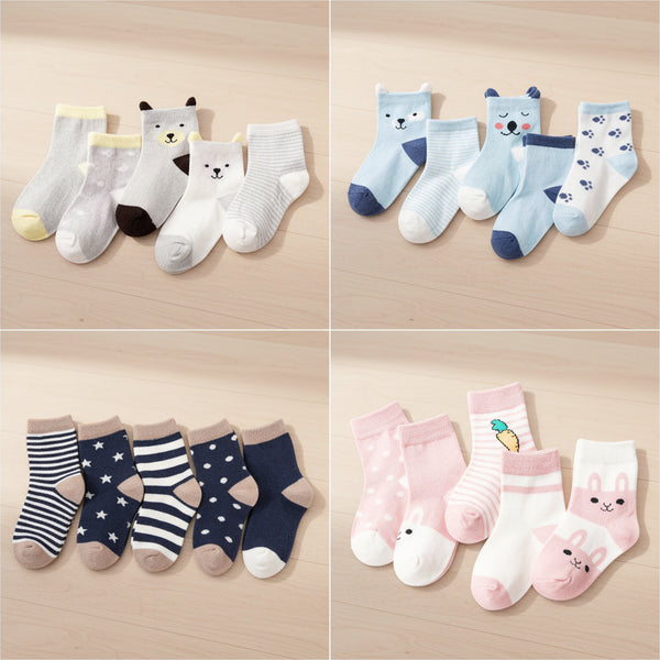 kids-striped-cotton-socks-5-pairs-unisex-all-season-1-6-years-1-kindlekidsabc