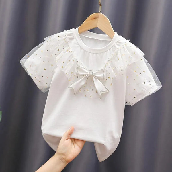 Girls Premium White Cotton Blouse - photo 1
