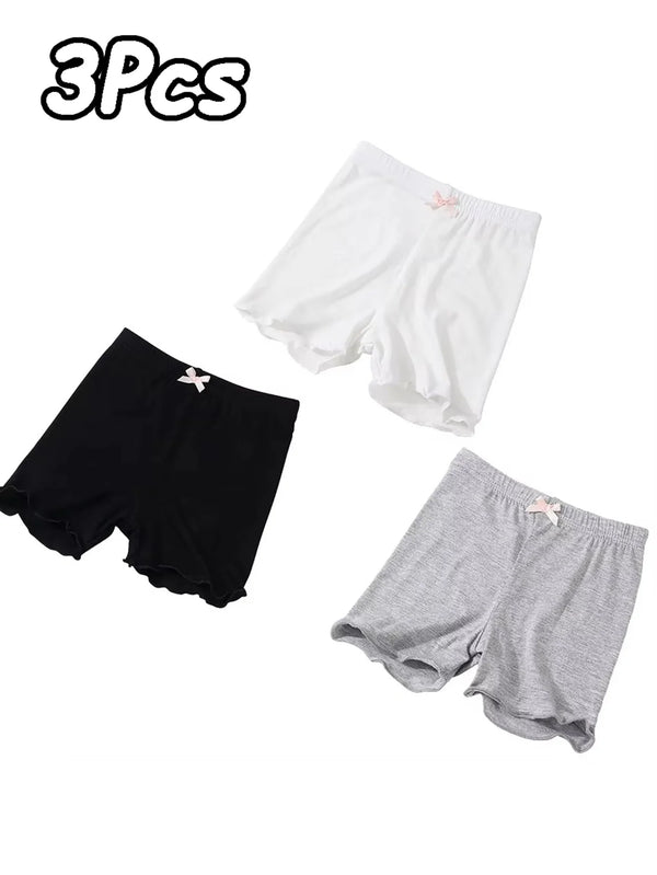 Girls modal under-shorts soft safety shorts 3-pack