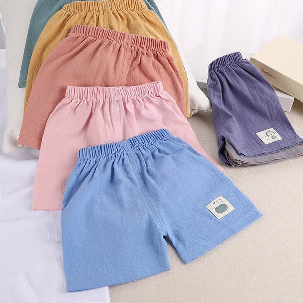 Kids Cotton-Linen Korean Style Shorts Summer - photo 1