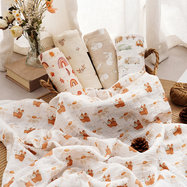 100% Cotton Muslin Baby Swaddle Wrap - Kindle Kids ABC