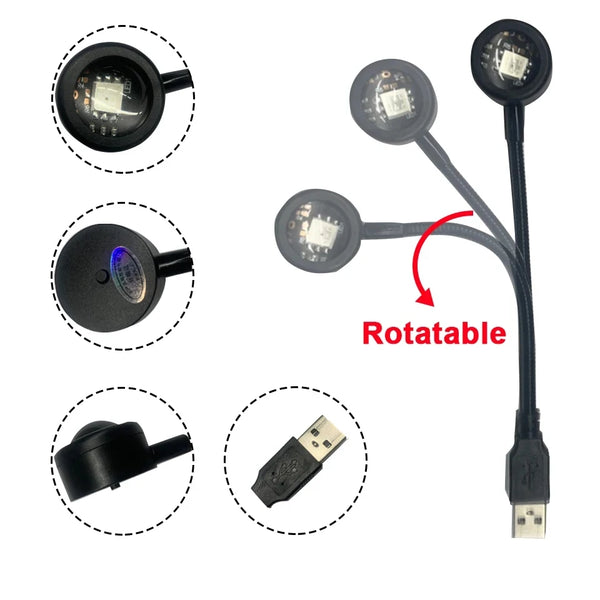 LED sunset lamp projector USB nursery mood light