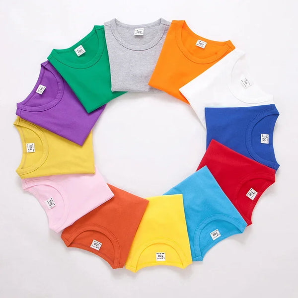 Kids Solid Cotton T-Shirt - photo 1