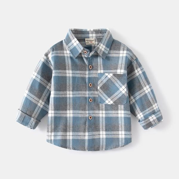 Boys Plaid Cotton Shirt 2-7Y - photo 1