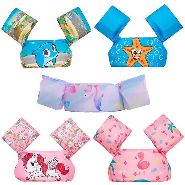 Baby swim arm floats animal foam armbands pool safety, ages 1-4Y