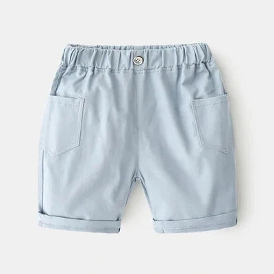 Boys Cotton Casual Shorts 2-12Y - blue colour