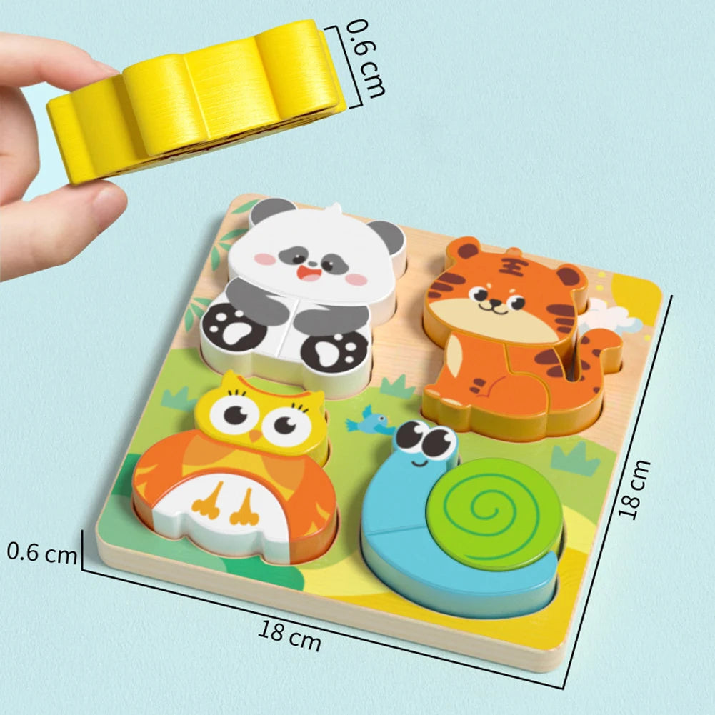 4-in-1 wooden animal puzzle set – photo 3