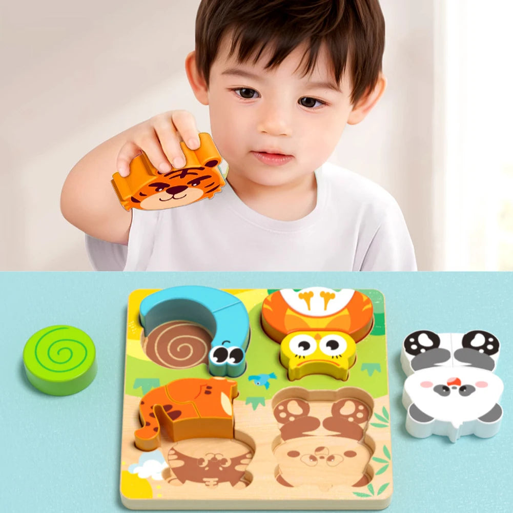 4-in-1 wooden animal puzzle set – photo 5