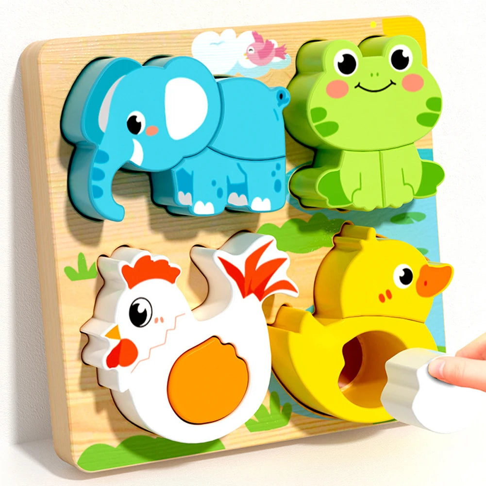 4-in-1 wooden animal puzzle set – photo 7