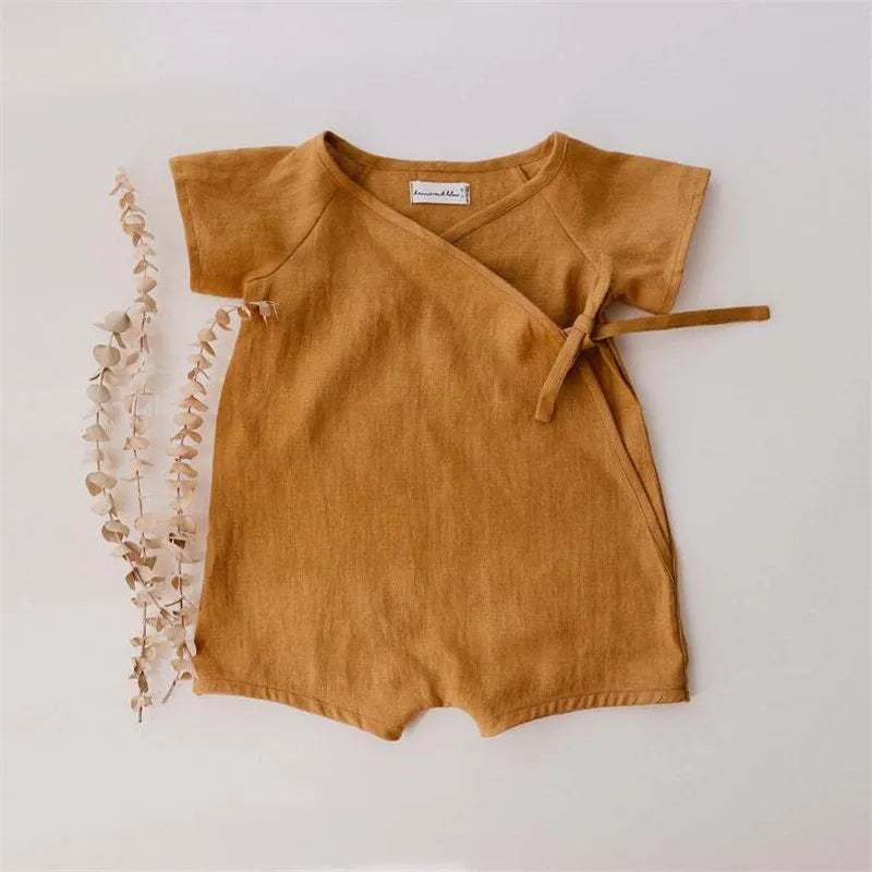 Linen Cotton Baby Romper - Kindle Kids ABC - view 7
