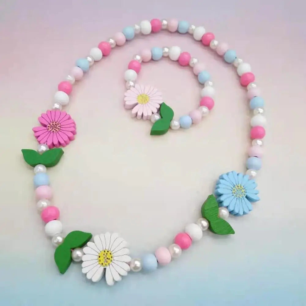 Kids Cartoon Animal Necklace Bracelet Set 25 Styles 5-10Y - photo 16