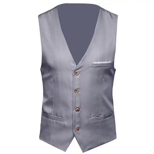 Kids Formal Vest Waistcoat — Single-Breasted Solid Color Boys 4-14Y - photo 7