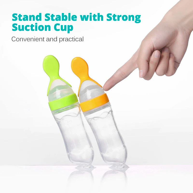 Baby Squeeze Spoon Bottle – Silicone Food Feeder | 4M+ - photo 2
