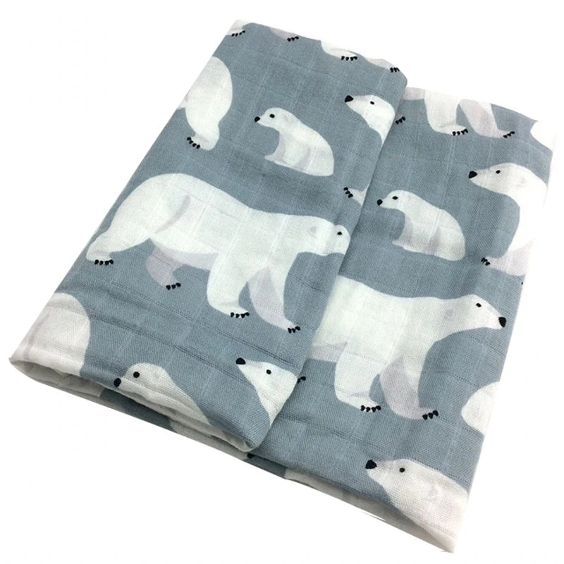 Organic Cotton Muslin Baby Blanket - Kindle Kids ABC - view 2