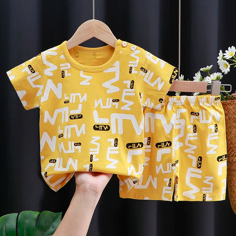 Kids Cotton T-Shirt & Shorts Set – Unisex Summer Outfit | 6M–4Y - photo 10