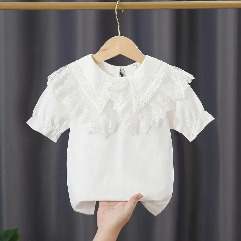 Girls Premium White Cotton Blouse - photo 7