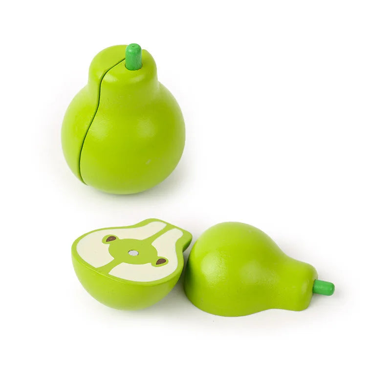 Wooden cutting fruits and vegetables play set - photo 5