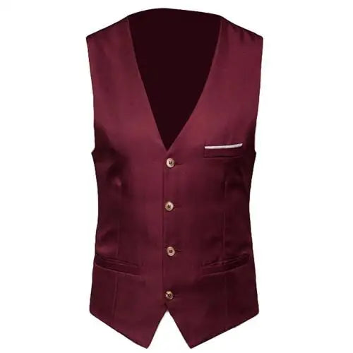 Kids Formal Vest Waistcoat — Single-Breasted Solid Color Boys 4-14Y - photo 9