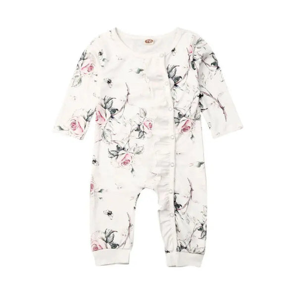 Floral Print Cotton Baby Romper - Kindle Kids ABC