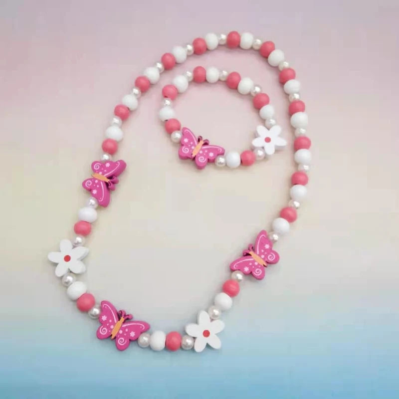 Wooden Unicorn Necklace Bracelet - Cartoon Animal Charms Kids - photo 23