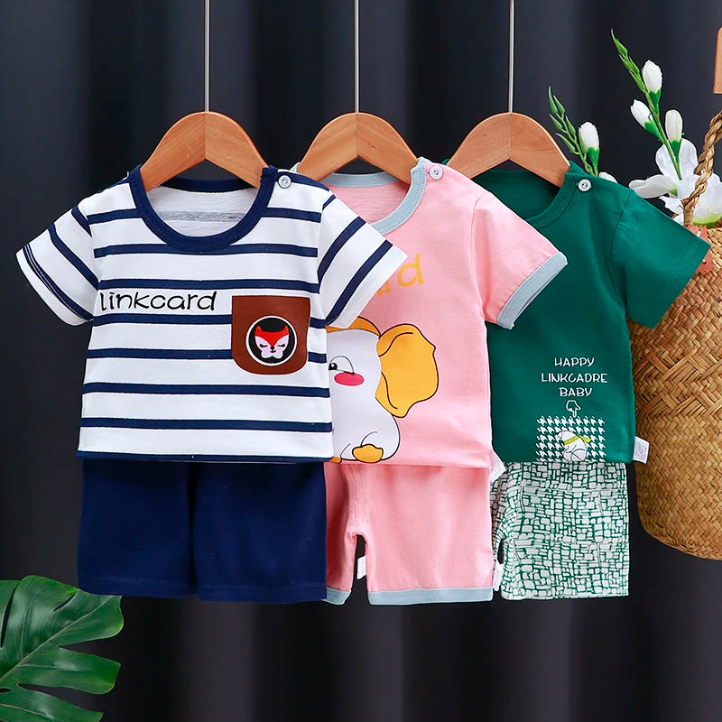 Kids Cotton T-Shirt & Shorts Set – Unisex Summer Outfit | 6M–4Y - photo 5