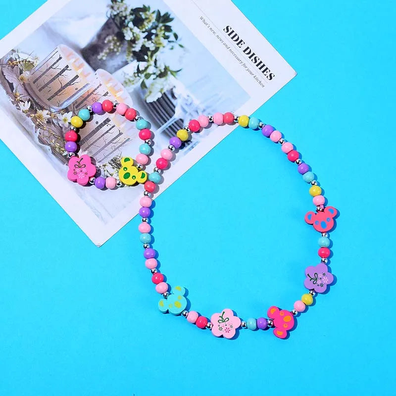 Kids Cartoon Animal Necklace Bracelet Set 25 Styles 5-10Y - photo 10