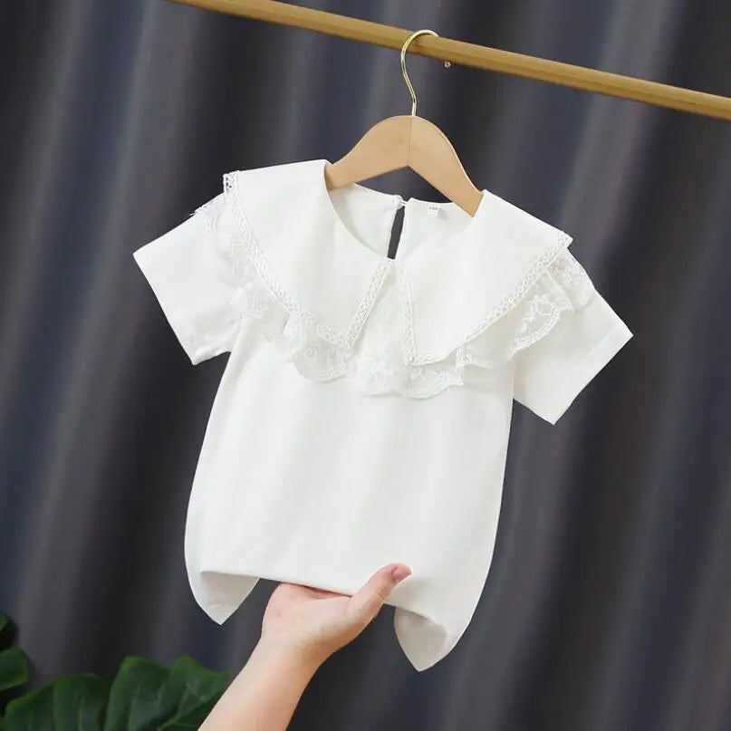 Girls Premium White Cotton Blouse - photo 14