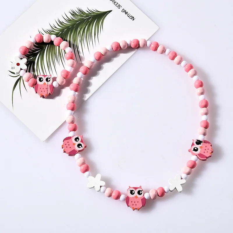 Kids Cartoon Animal Necklace Bracelet Set 25 Styles 5-10Y - photo 4