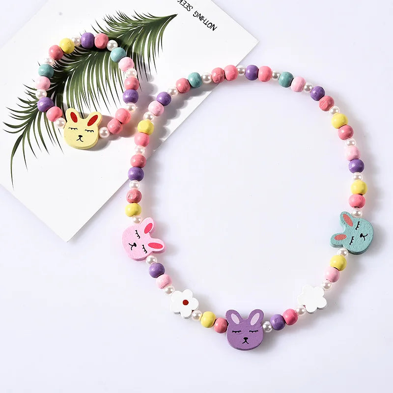 Kids Cartoon Animal Necklace Bracelet Set 25 Styles 5-10Y - photo 14
