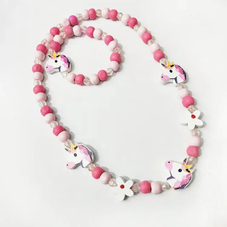 Kids Cartoon Animal Necklace Bracelet Set 25 Styles 5-10Y - photo 21