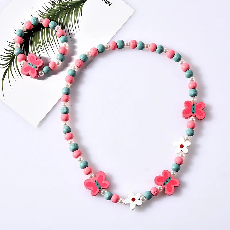 Kids Cartoon Animal Necklace Bracelet Set 25 Styles 5-10Y - photo 6