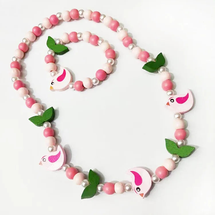 Kids Cartoon Animal Necklace Bracelet Set 25 Styles 5-10Y - photo 8