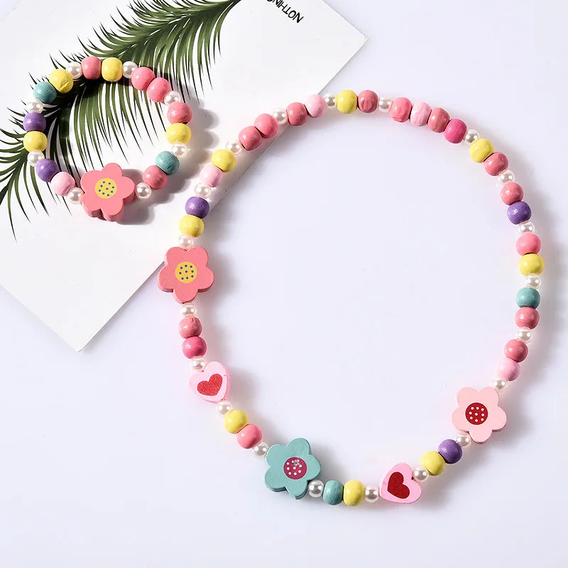 Kids Cartoon Animal Necklace Bracelet Set 25 Styles 5-10Y - photo 19