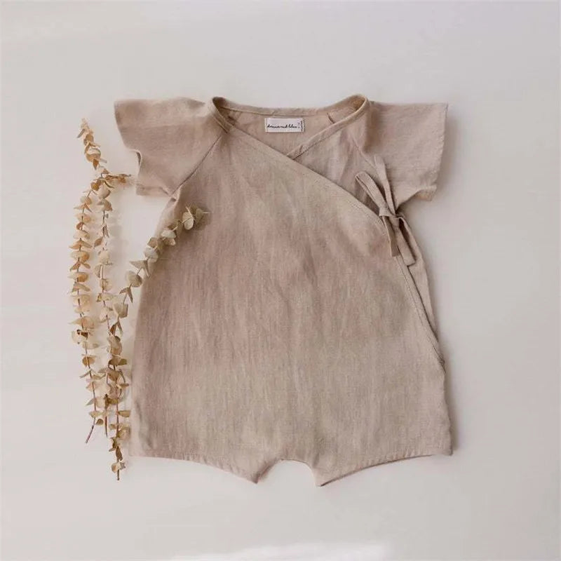 Linen Cotton Baby Romper - Kindle Kids ABC - view 10