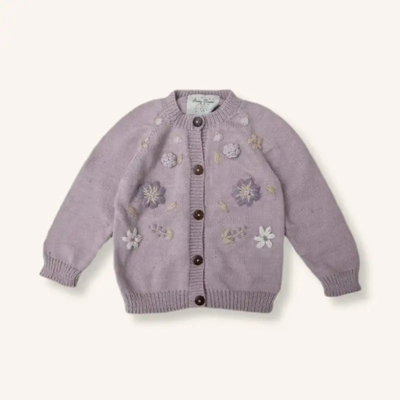 Embroidered Cotton Cardigan Toddler 12M-6Y — Soft Knit Floral Top - photo 11