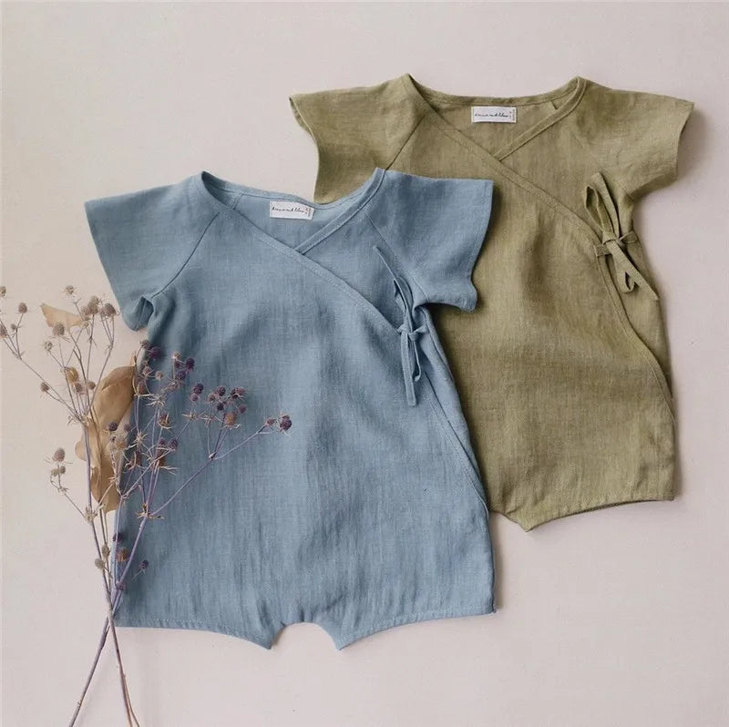 Linen Cotton Baby Romper - Kindle Kids ABC - view 4