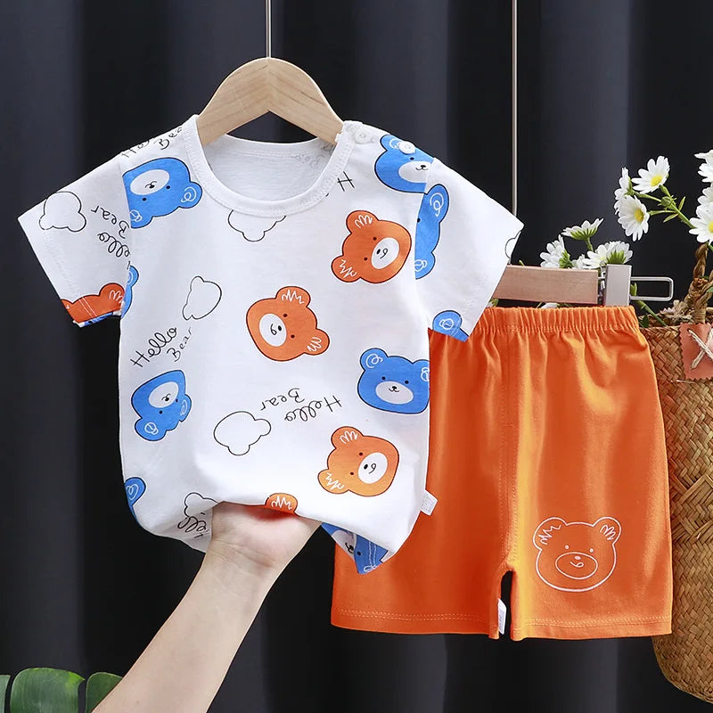 Kids Cotton T-Shirt & Shorts Set – Unisex Summer Outfit | 6M–4Y - photo 13