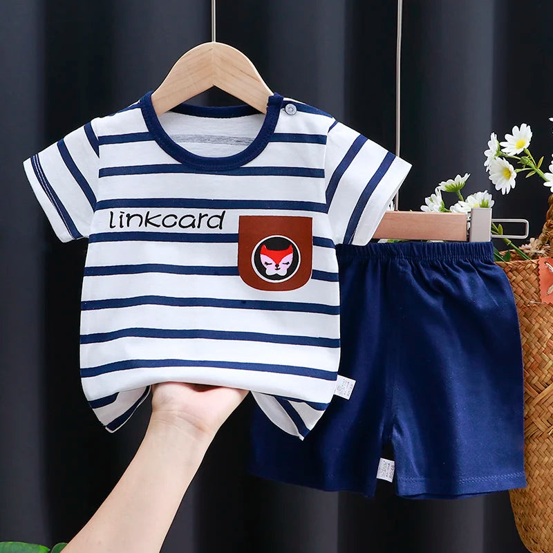 Kids Cotton T-Shirt & Shorts Set – Unisex Summer Outfit | 6M–4Y - photo 14
