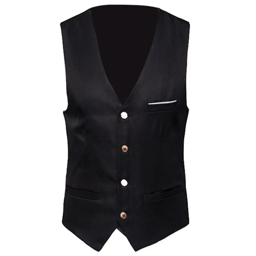 Kids Formal Vest Waistcoat — Single-Breasted Solid Color Boys 4-14Y - photo 8