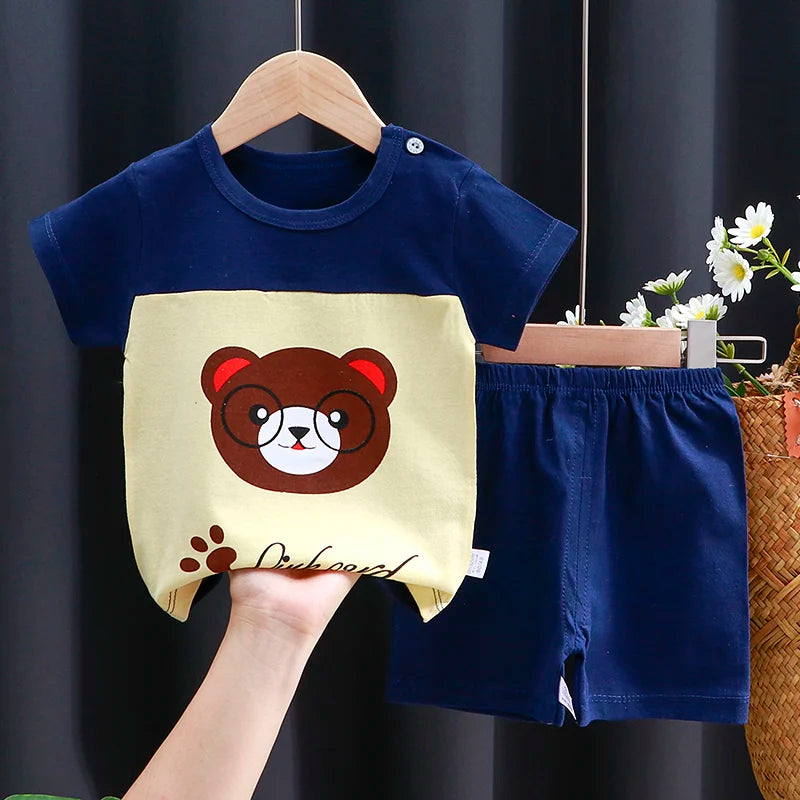 Kids Cotton T-Shirt & Shorts Set – Unisex Summer Outfit | 6M–4Y - photo 15