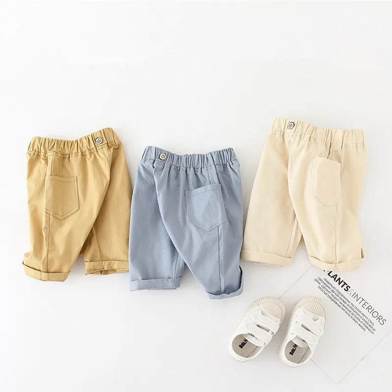 Boys cotton blend casual summer shorts