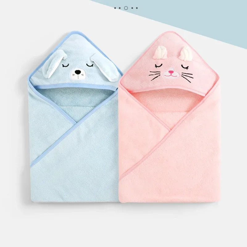 Baby Hooded Bath Towel — Soft Cartoon Animal Wrap - photo 5