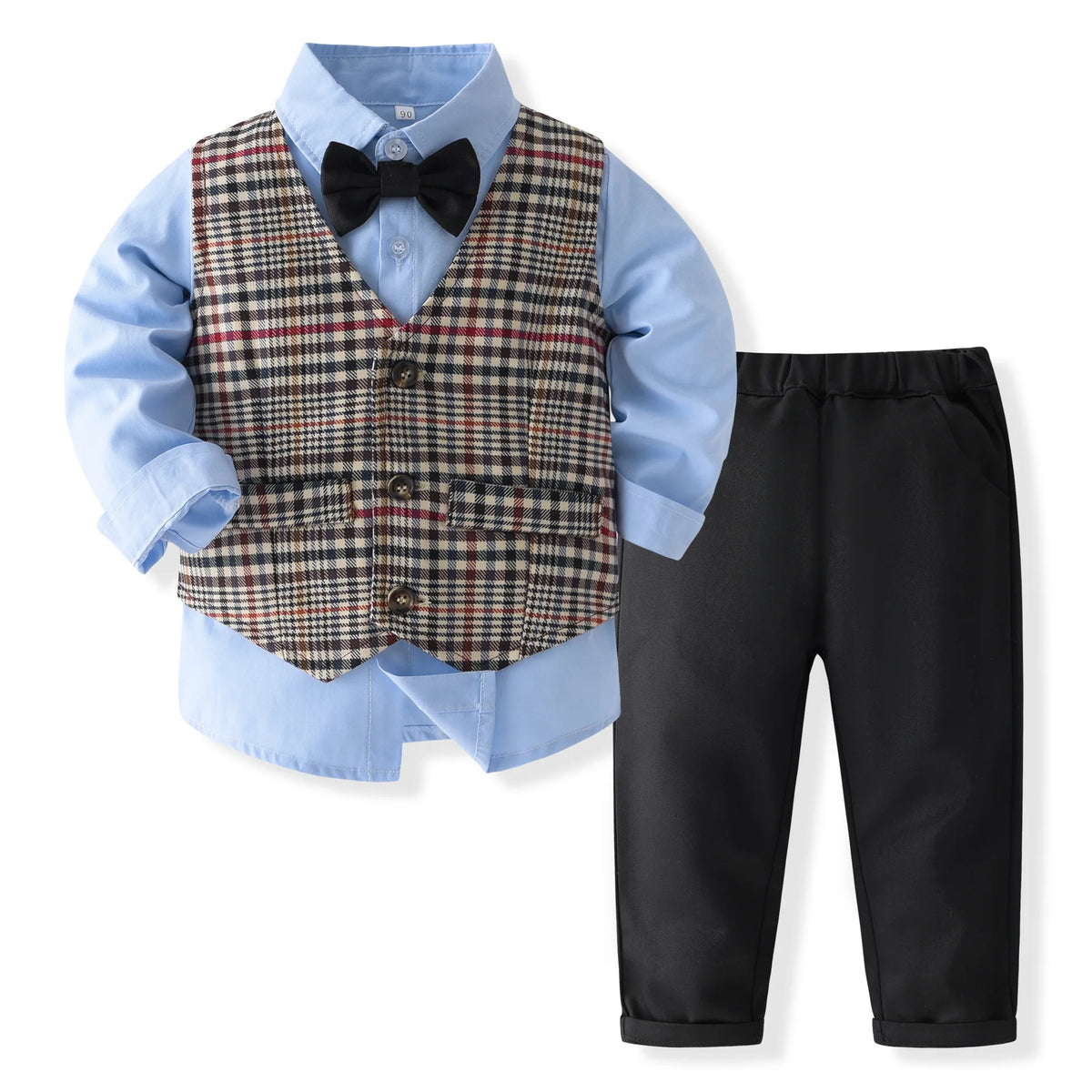 Boys' Ring Bearer Tuxedo Vest Set - Kindle Kids ABC - view 17