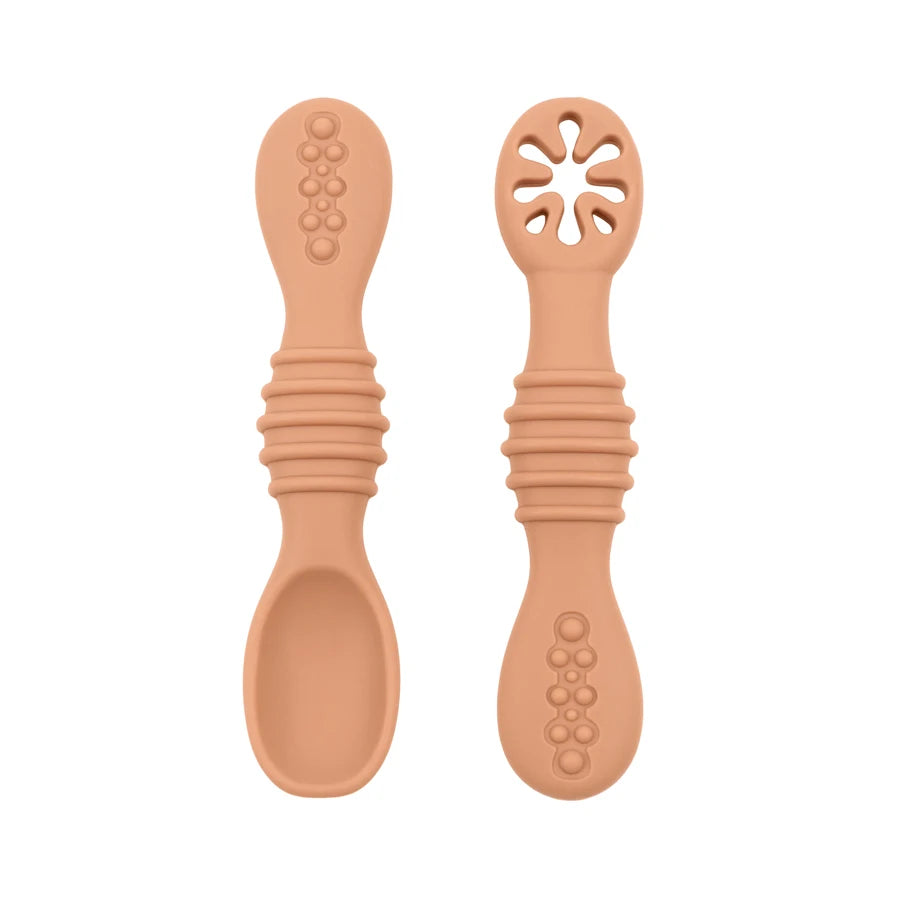 Silicone Baby Training Spoon & Fork Set — Self-Feeding Utensils | 6M+ - photo 8