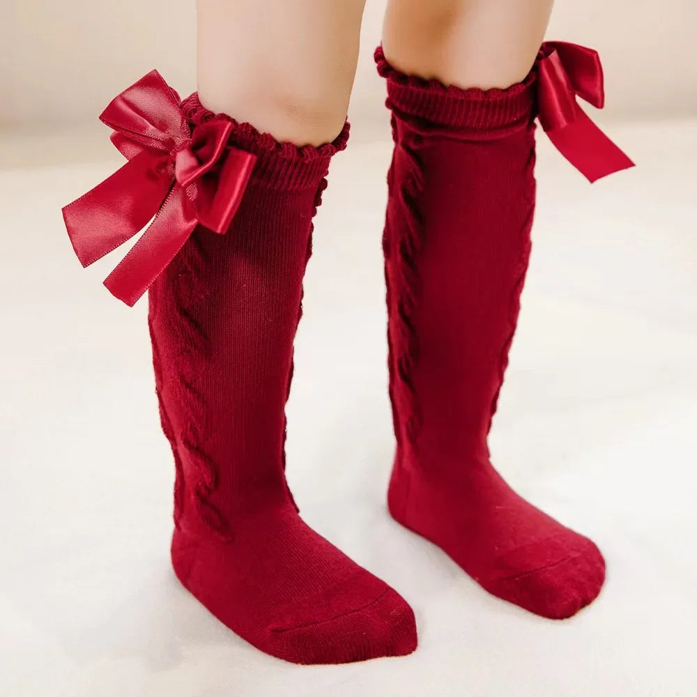 Red Bow Knee-High Baby Socks - Kindle Kids ABC - view 17