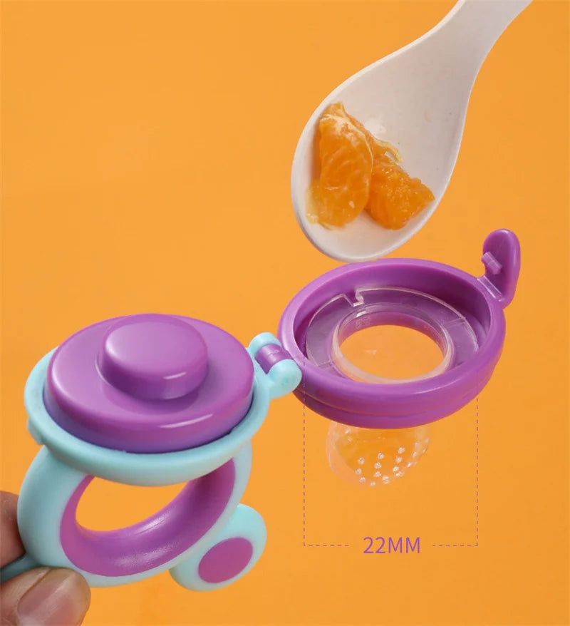 Baby Fruit Food Feeder & Silicone Teether Pacifier